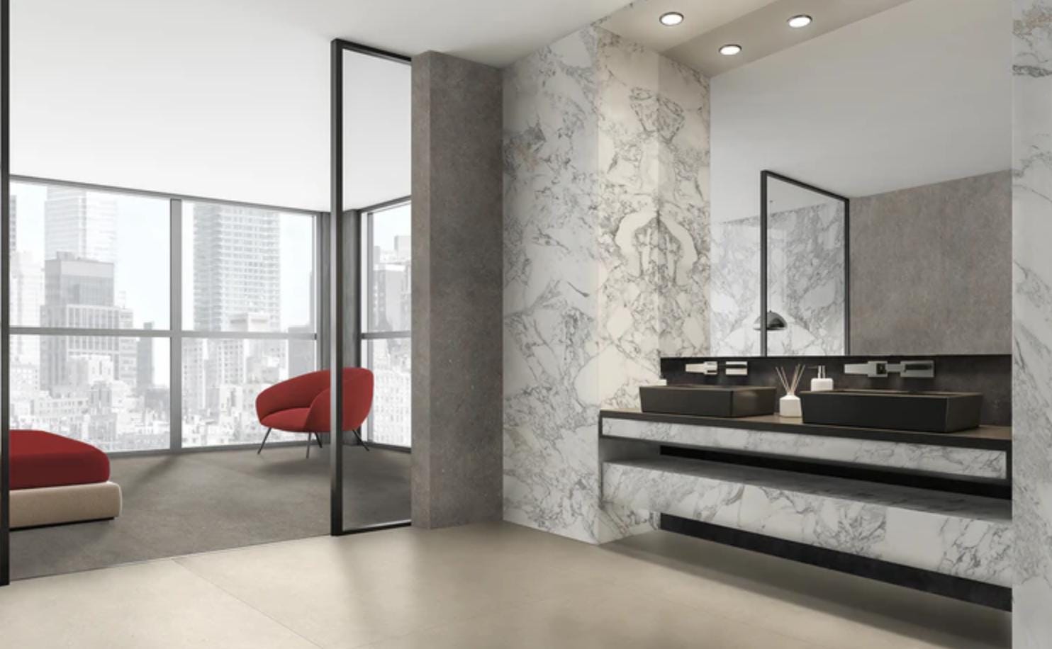 48x48 Cementi- Sand Beige Large Format Matte Finish Porcelain Tile