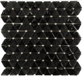3D Black Triangle Matte and Glossy Mixed Mosaic Glass
