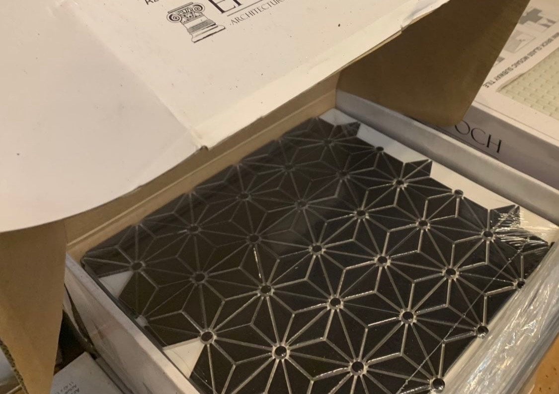 Black Porcelain Tile Mosaic