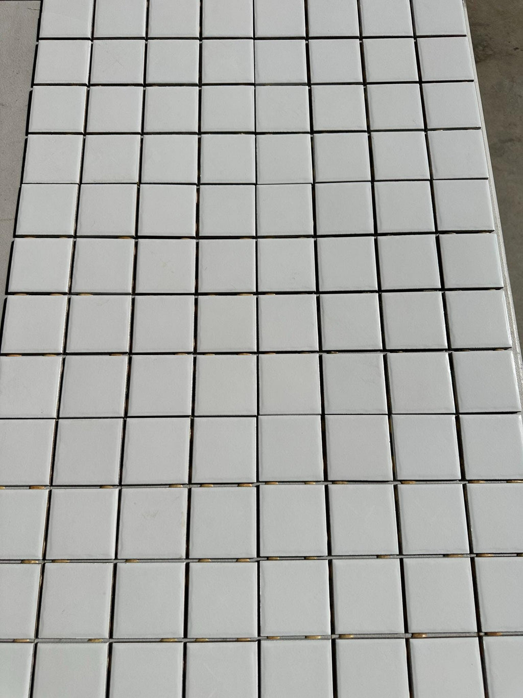 White Glossy Pool Tile Porcelain Mosaic on 12x12 Sheet