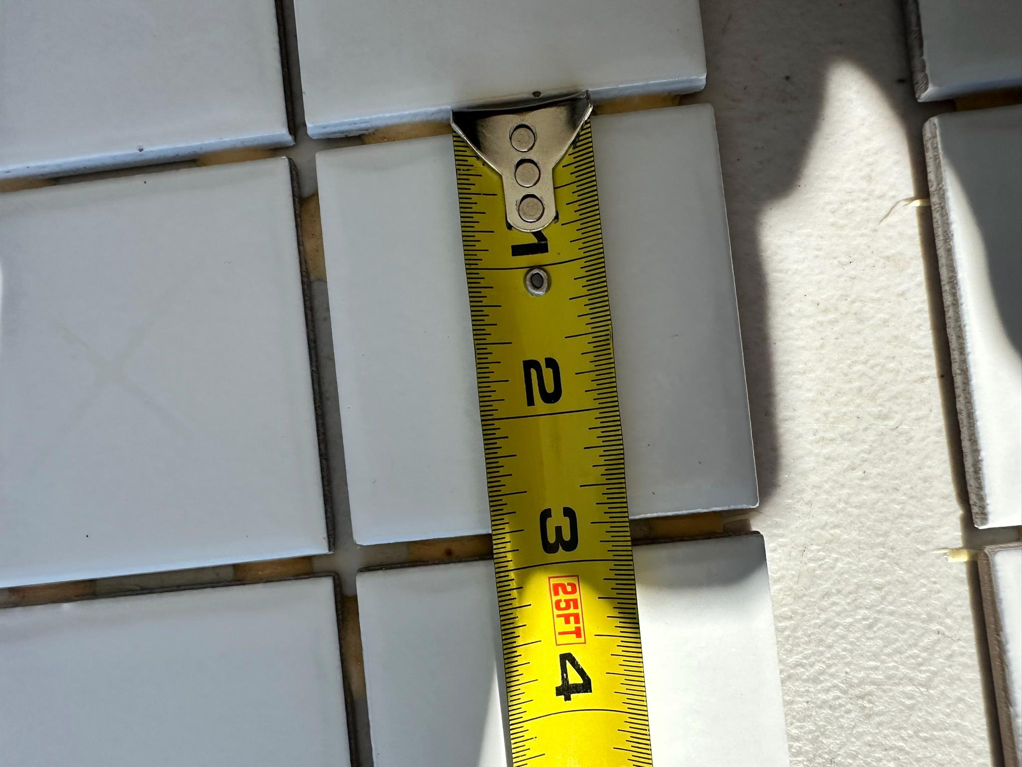 White Glossy Pool Tile Porcelain Mosaic on 12x12 Sheet