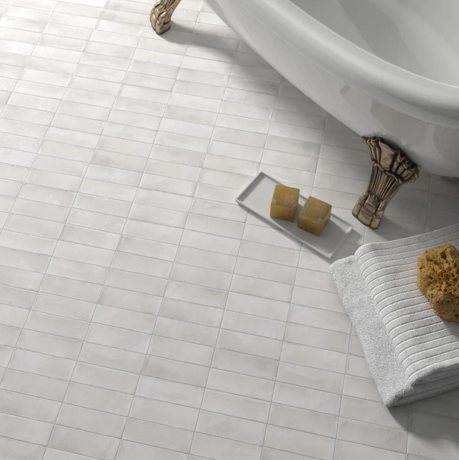 Porcelain Subway Tile Gray Glossy or Matte (Spain) 2x6 Floor or Wall