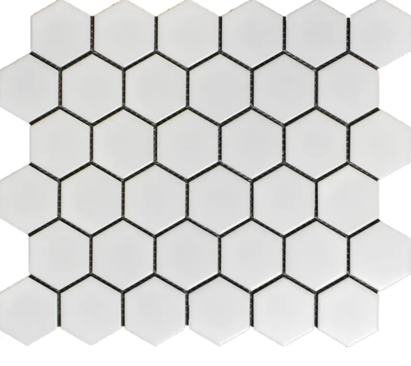 2" White Hex Matte 12"x12"