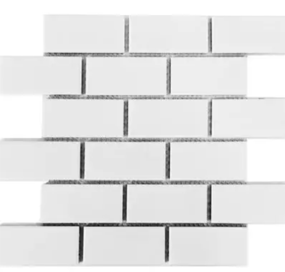 2"x4" White Matte Mosaic