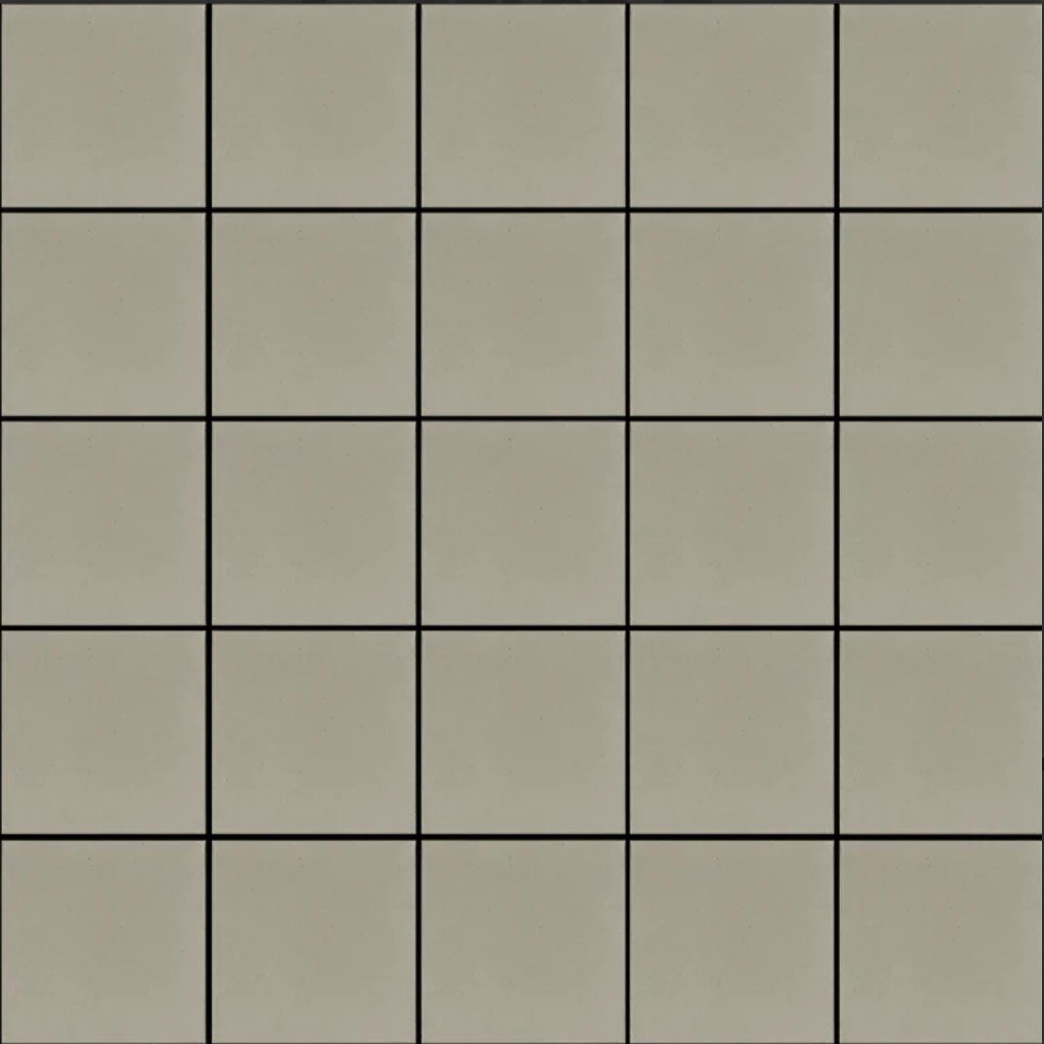 6"x6" Quarry Tile- Grey Matte