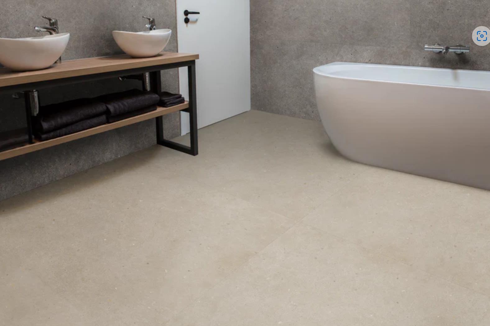 48x48 Cementi- Sand Beige Large Format Matte Finish Porcelain Tile