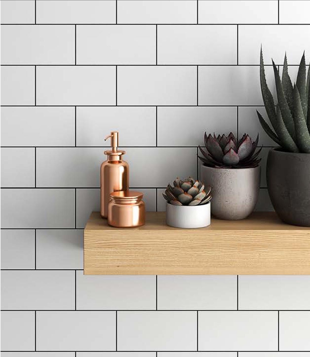 White or Gray Subway Ceramic Wall Tile Glossy or Matte