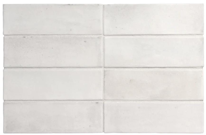 Porcelain white Glossy or Matte Subway Tile (Spain) 2x6 floor or wall