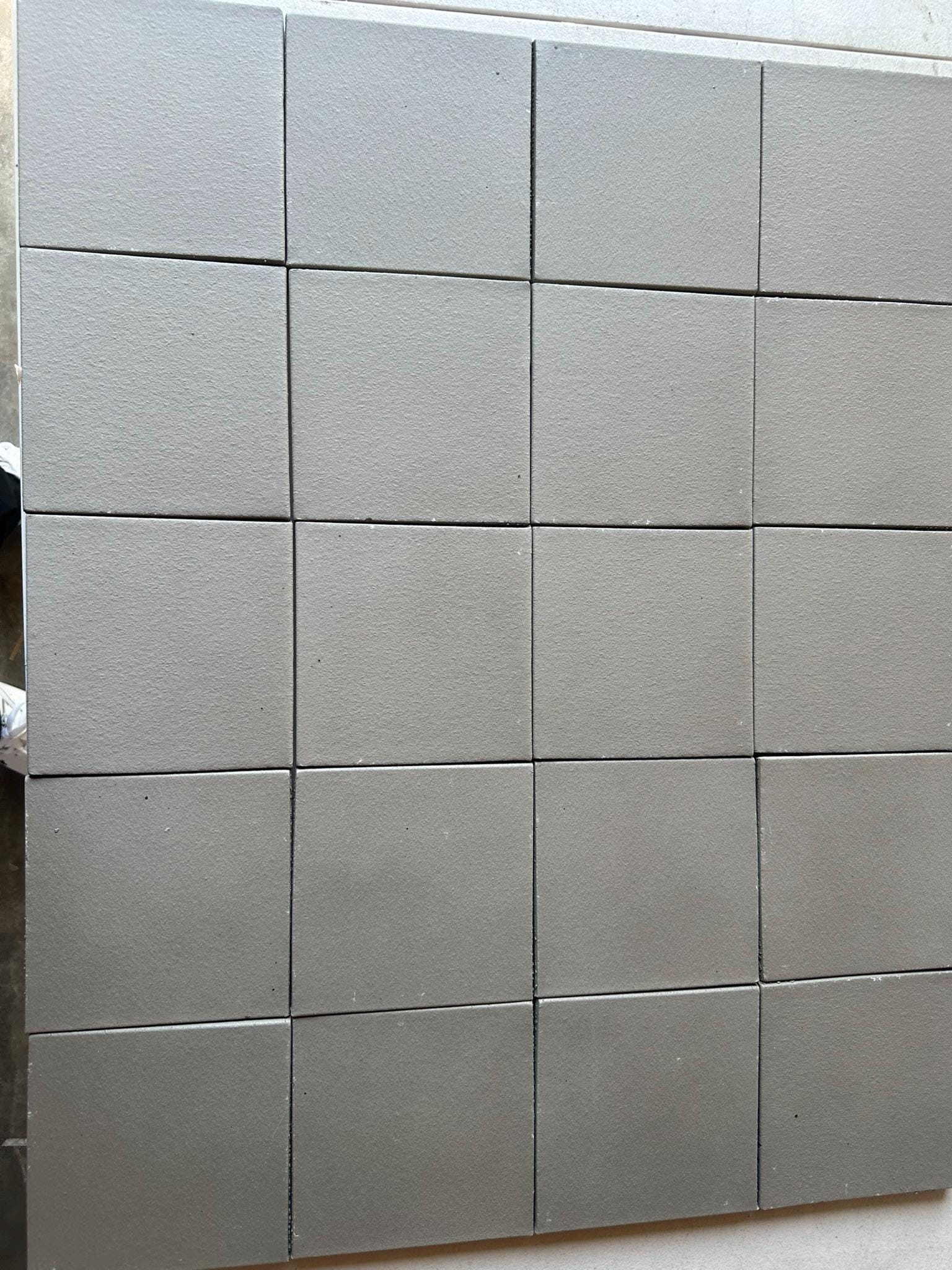 6"x6" Quarry Tile- Grey Matte