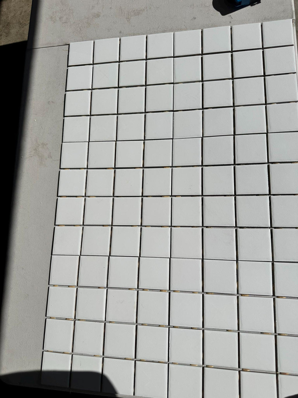 White Glossy Pool Tile Porcelain Mosaic on 12x12 Sheet