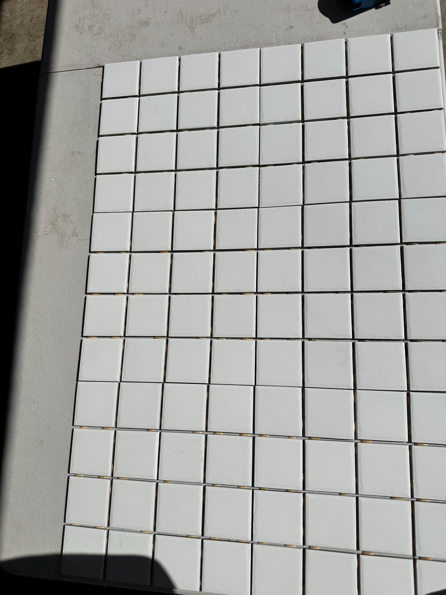 White Glossy Pool Tile Porcelain Mosaic on 12x12 Sheet