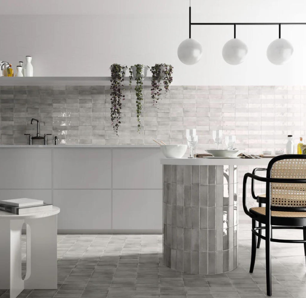 Porcelain Subway Tile Gray Glossy or Matte (Spain) 2x6 Floor or Wall
