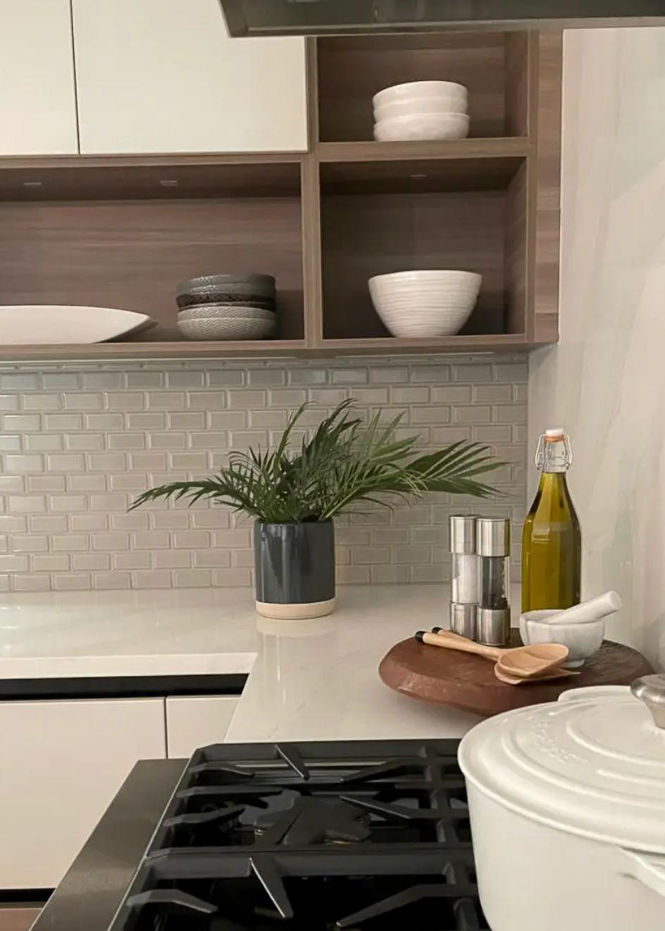 Tender Grey Brick Bevel 2x4 Wall Tile Mosaic Glossy on a 12"x12" Sheet