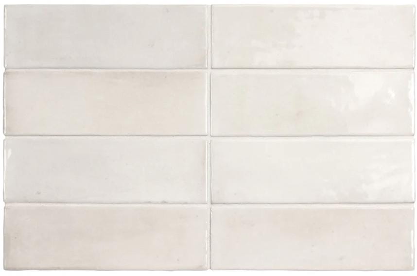 Porcelain white Glossy or Matte Subway Tile (Spain) 2x6 floor or wall