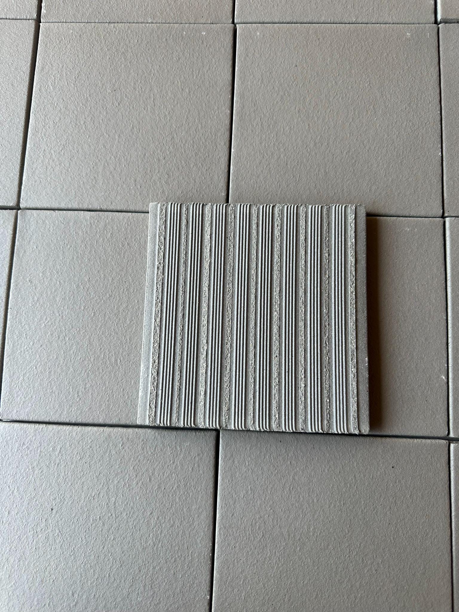 6"x6" Quarry Tile- Grey Matte