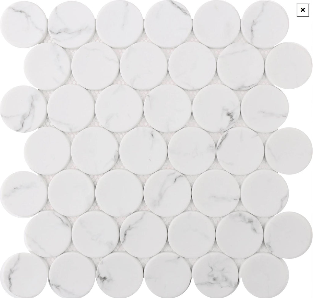 2" Statuary Dot Mosaic 12”x12” Sheet