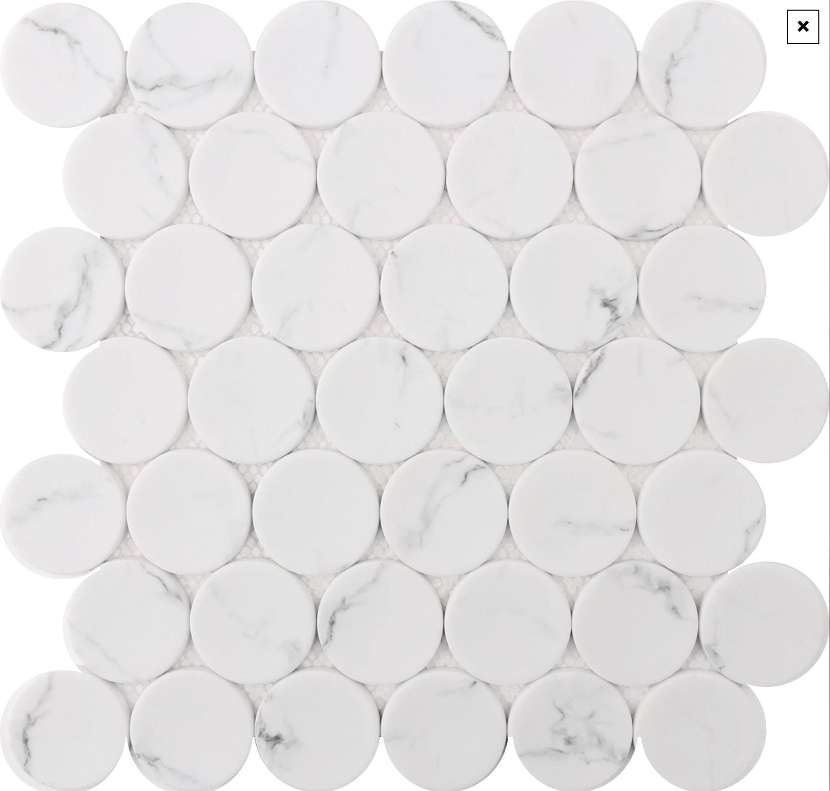 2" Statuary Dot Mosaic 12”x12” Sheet