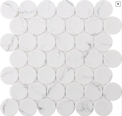 2" Statuary Dot Mosaic 12”x12” Sheet