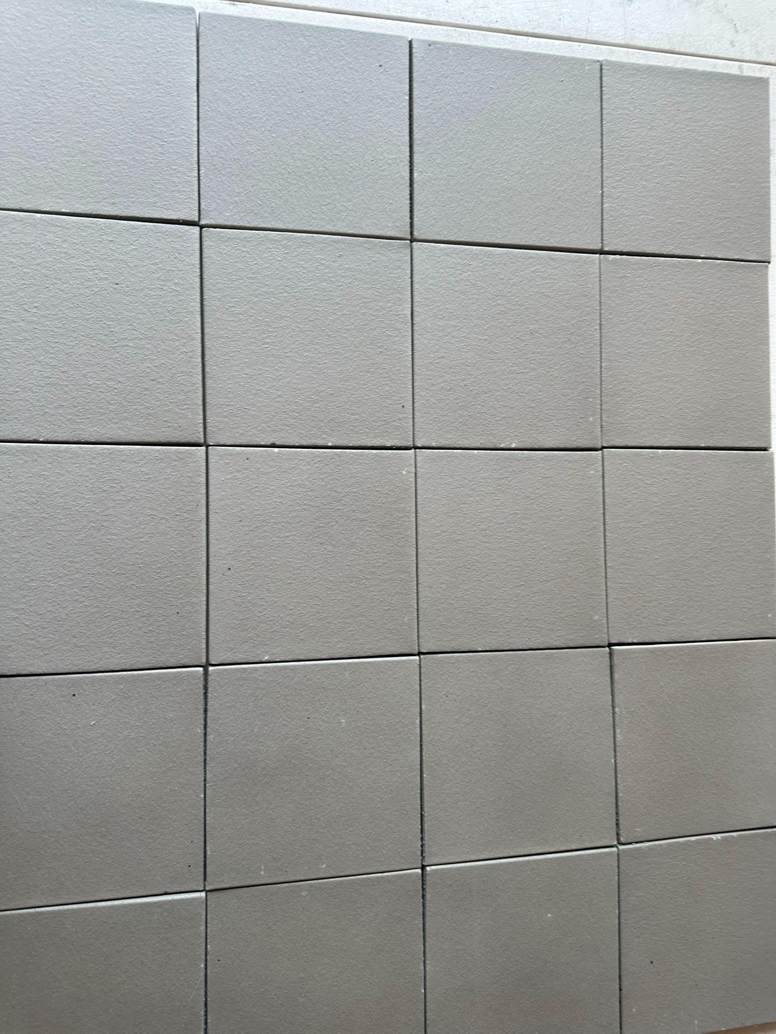 6"x6" Quarry Tile- Grey Matte