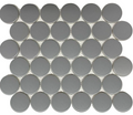 Gray Matte Large Penny Round 2" Mosaic