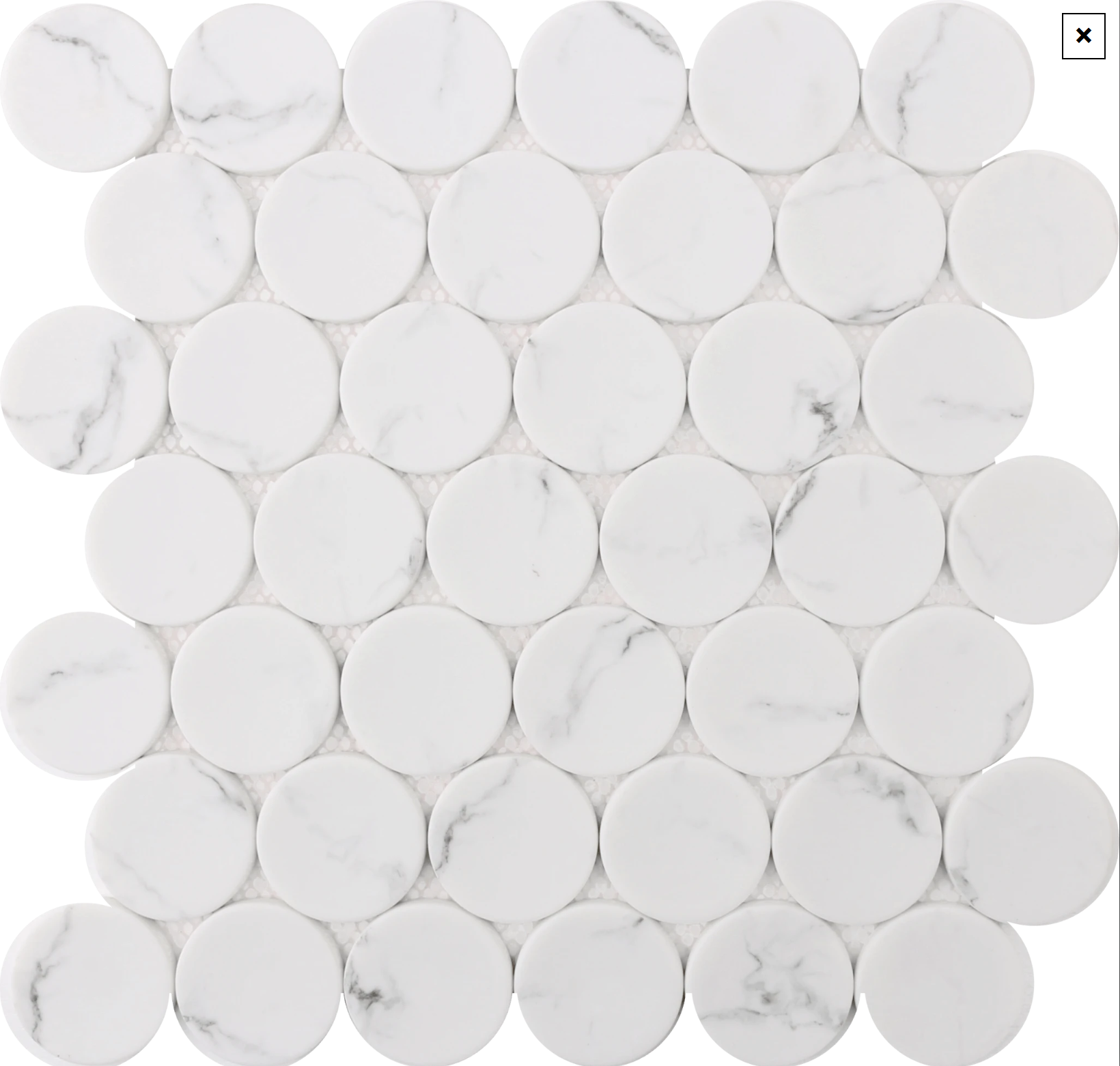 Rock White Statuary Dots Mosaic