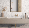 Rock White Statuary Picket Mosaic