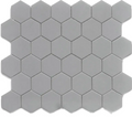 2" Grey Hex Tile Mosaic Matte