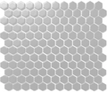 1" Grey Hex Matte Mosaic