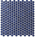 Blue Penny Round Glossy Mosaic 12"x12"