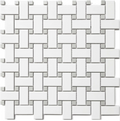 Gray & White Matte Basket Weave Mosaic 12"x12"
