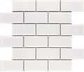 2"x4" White Bevel Brick Glossy Mosaic