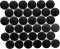 Black Matte Large Penny Round 2" Mosaic
