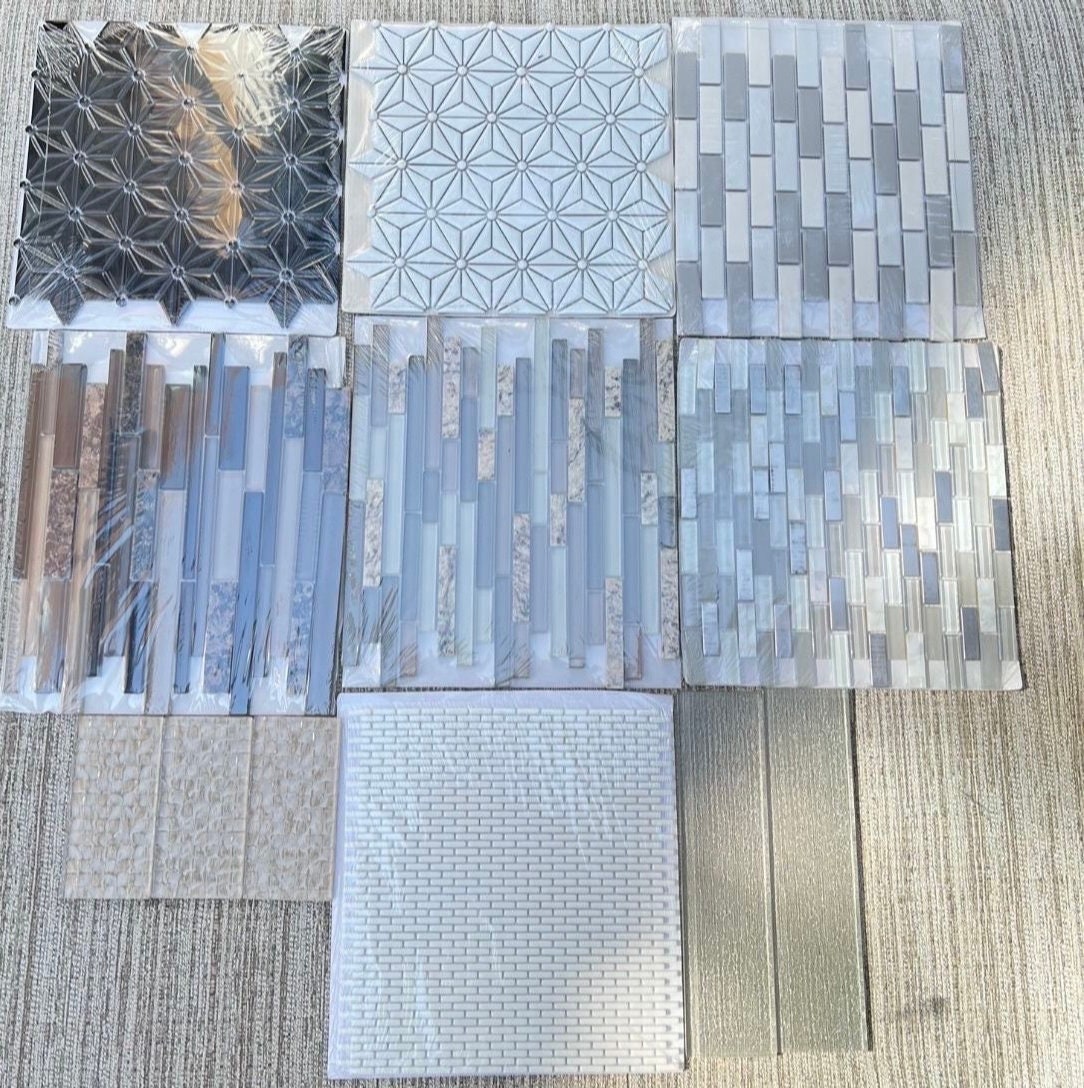 Desert Gold Granite Stone & Glass Mix Mosaic