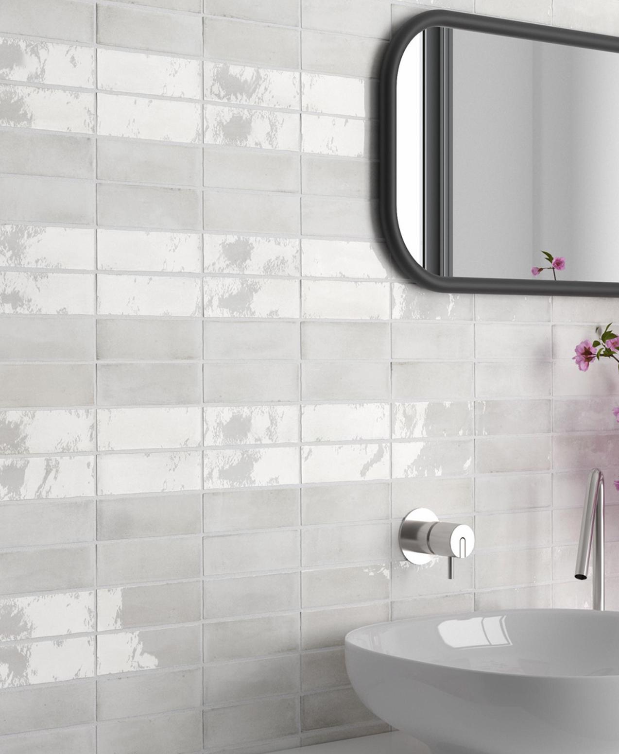 Porcelain Subway Tile Gray Glossy or Matte (Spain) 2x6 Floor or Wall
