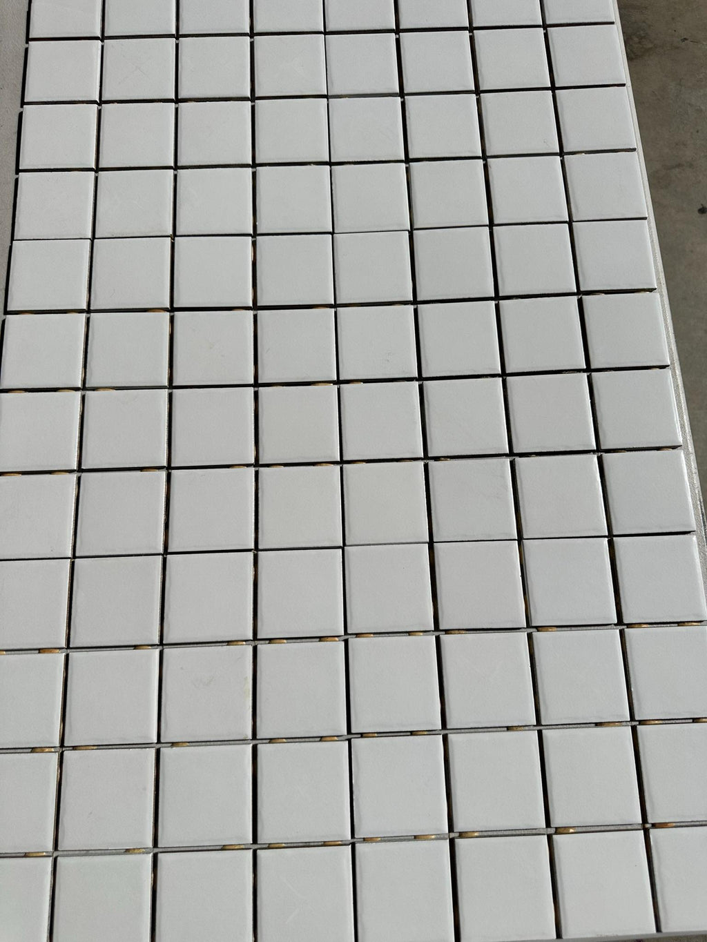 White Glossy Pool Tile Porcelain Mosaic on 12x12 Sheet