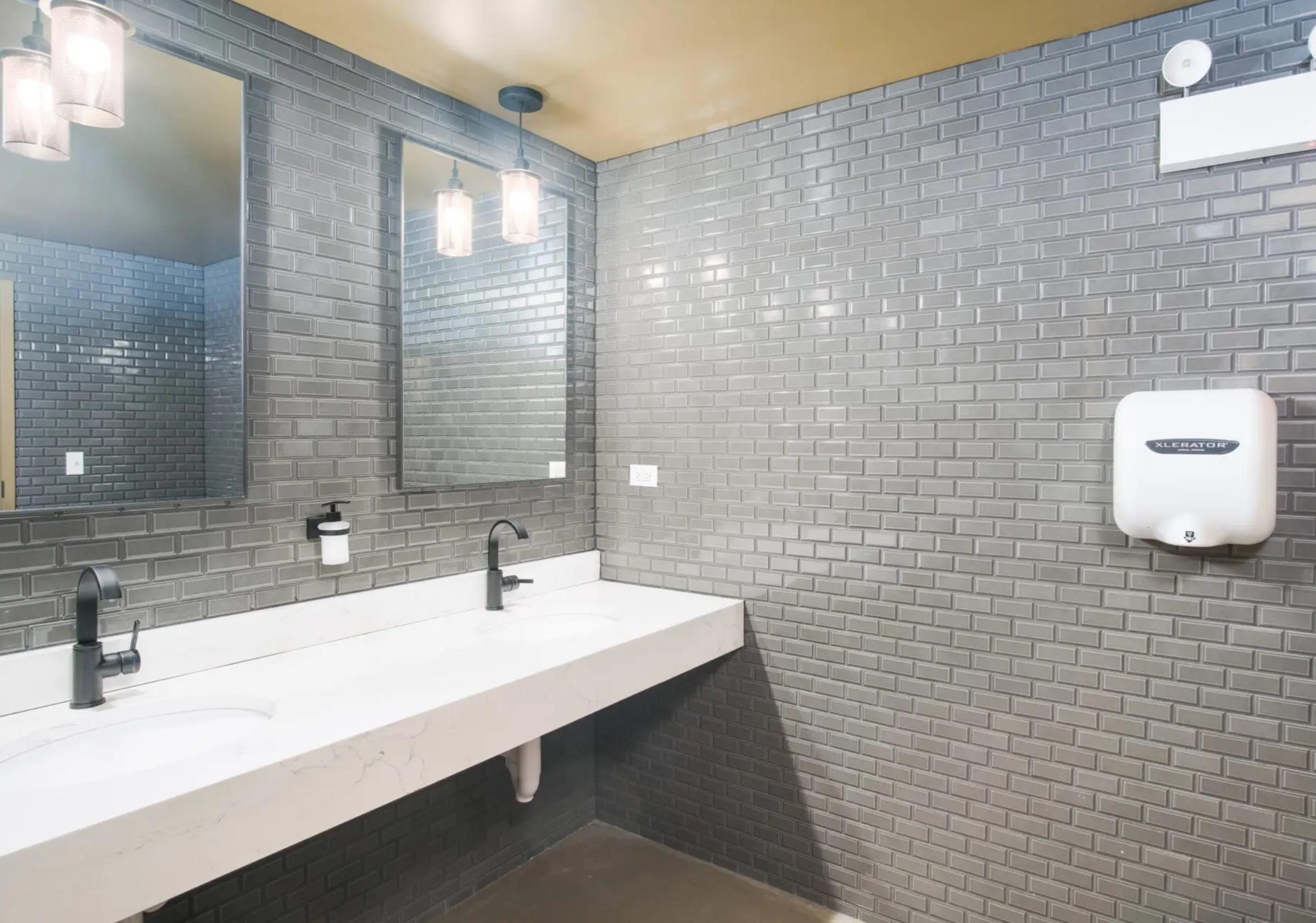 Tender Grey Brick Bevel 2x4 Wall Tile Mosaic Glossy on a 12"x12" Sheet
