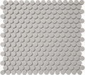 Gray Glossy Penny Round Mosaic 12"x12"