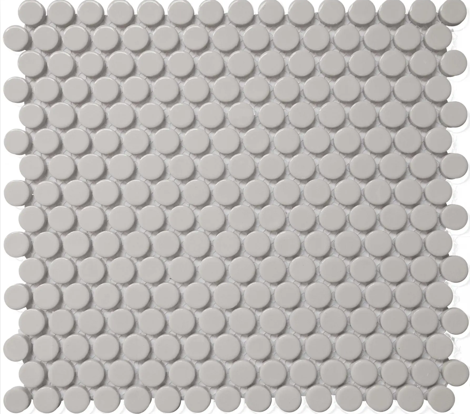 Gray Matte Penny Round Mosaic 12"x12"