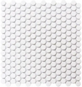 White Glossy Penny Round 12"x12" Mosaic